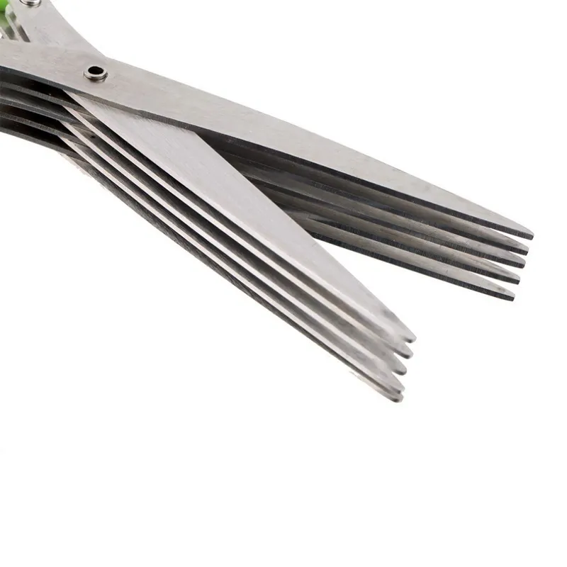 Multifunctional Multi-layer Green Onion Scissors Stainless Steel Onion Cutting Knife Herb Seaweed Spice Scissors Kitchen Scissor Kitchen Gadgets – image 10