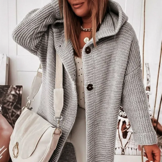 Commuter Loose Cardigan Women's Sweater Grey - Shop at LoveMi