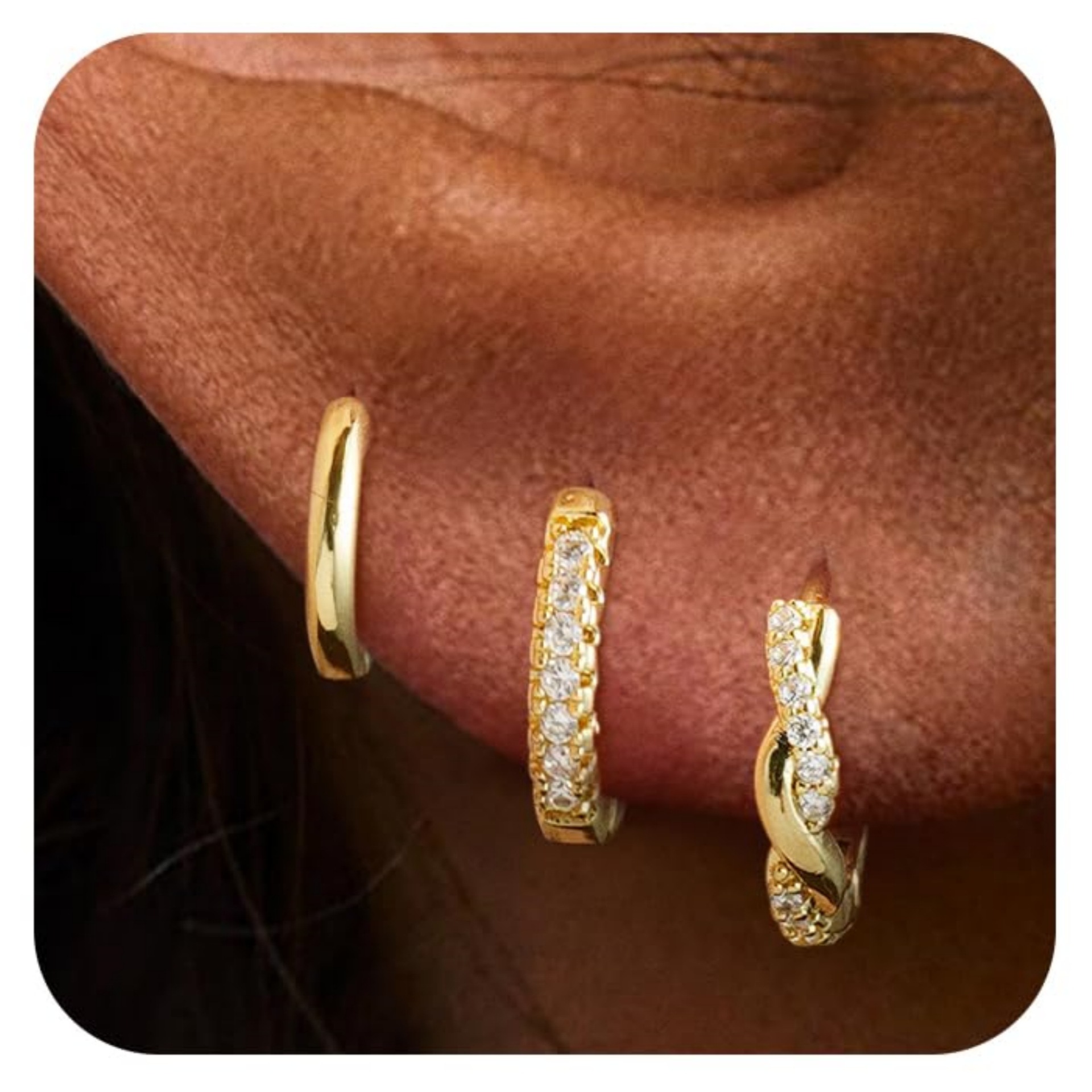 Brass Genuine Gold Electroplated Tassel Earrings thumbnail 3