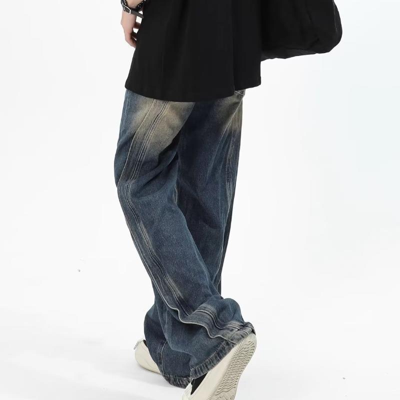 Jeans Men's Straight Casual Loose Wide-leg Pants