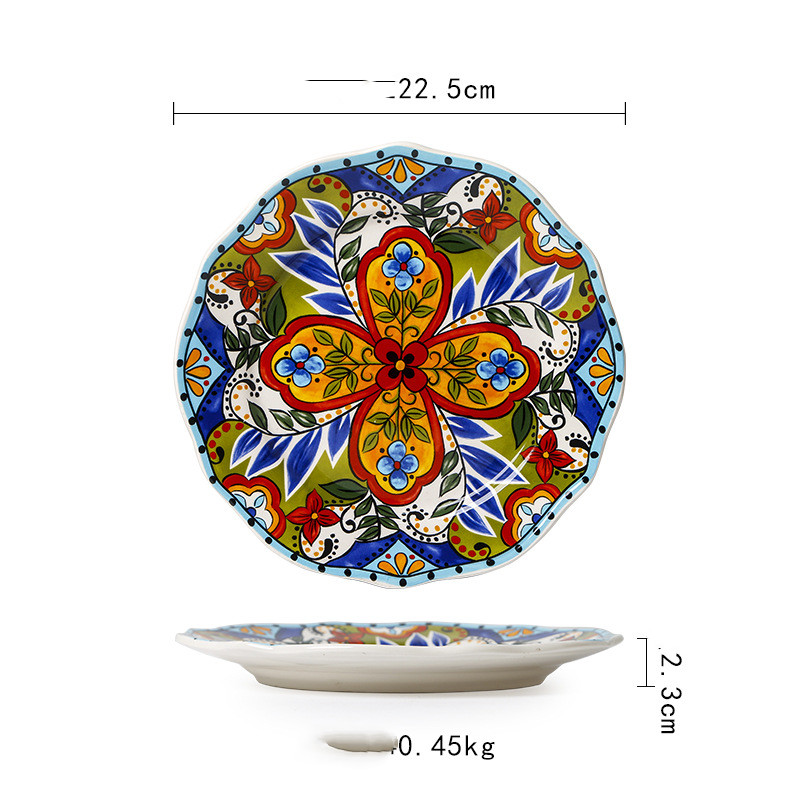 Title 2, Hand-painted Western Ceramic Tableware Irregula...