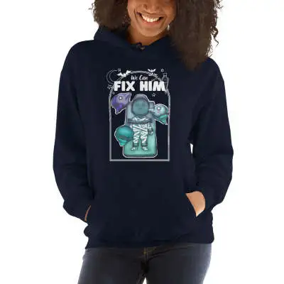 European And American Printed Cartoon Hoodie Blue - Shop at LoveMi