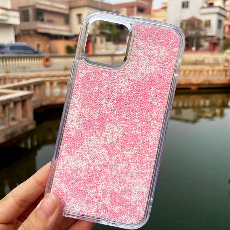Coque de téléphone en mousse effet bonbon Macaron – bulles colorées – iPhone 11