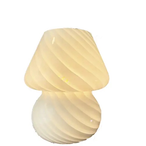 Bedside Lamp Glass Table Retro Bedroom