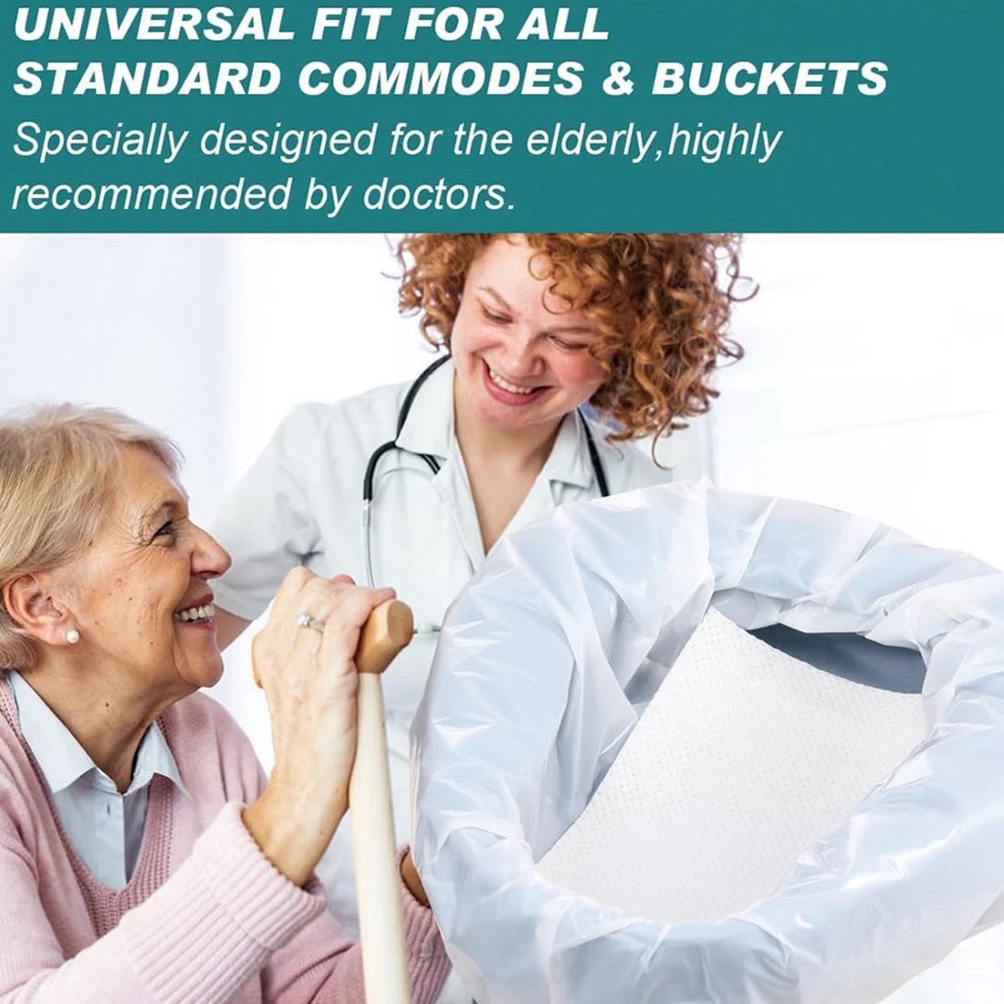 Pack Of 160 Commode Liners With Absorbent Pad Odorless Disposable Bags Universal — image 12