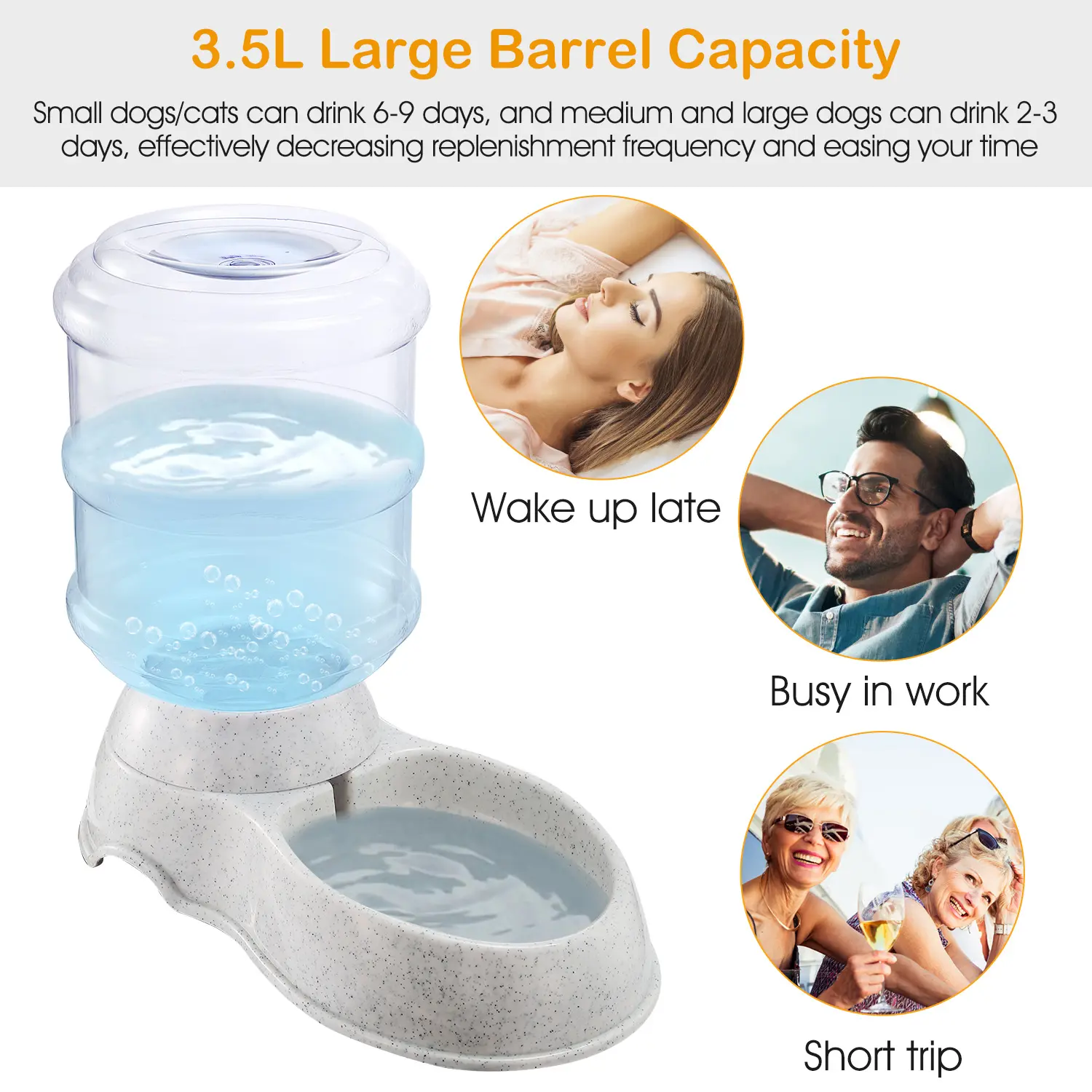 3.5L 1Gal Pet Water Dispenser Self-Dispensing Gravity