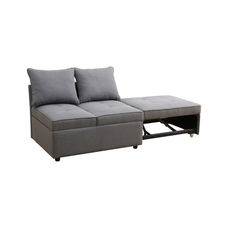 Pickup Only--Deep Grey Sackcloth Living Room Sofabed