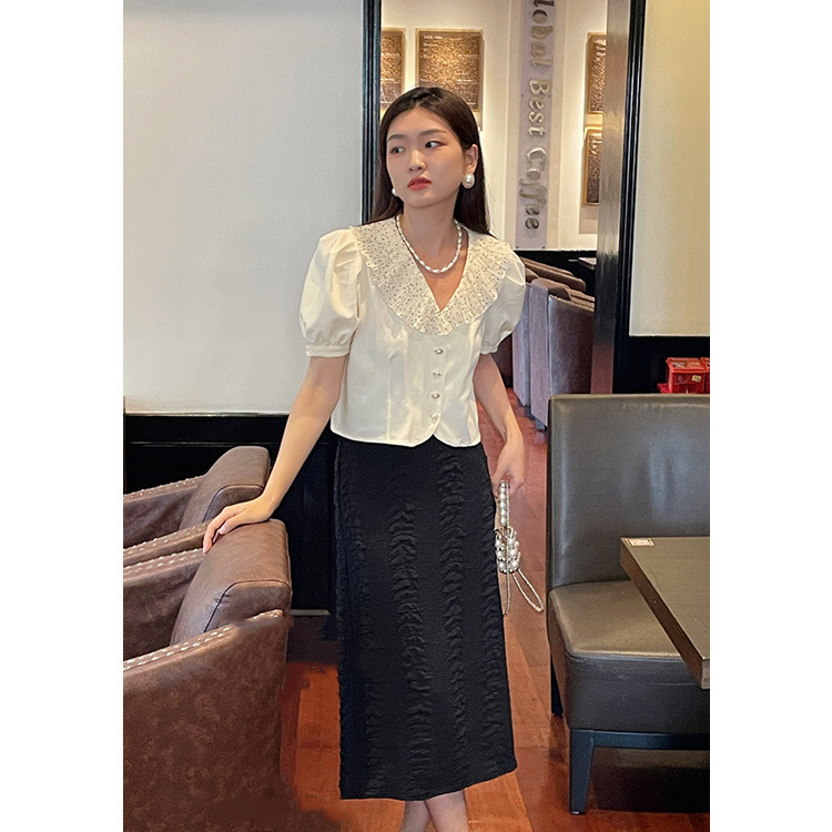 High Waist And Slim A-line Skirt With Hips And Temperament