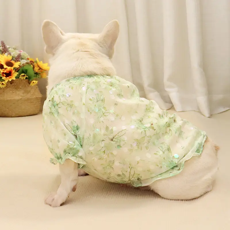 Chiffon Summer Short Body Bulldog Dog Clothing