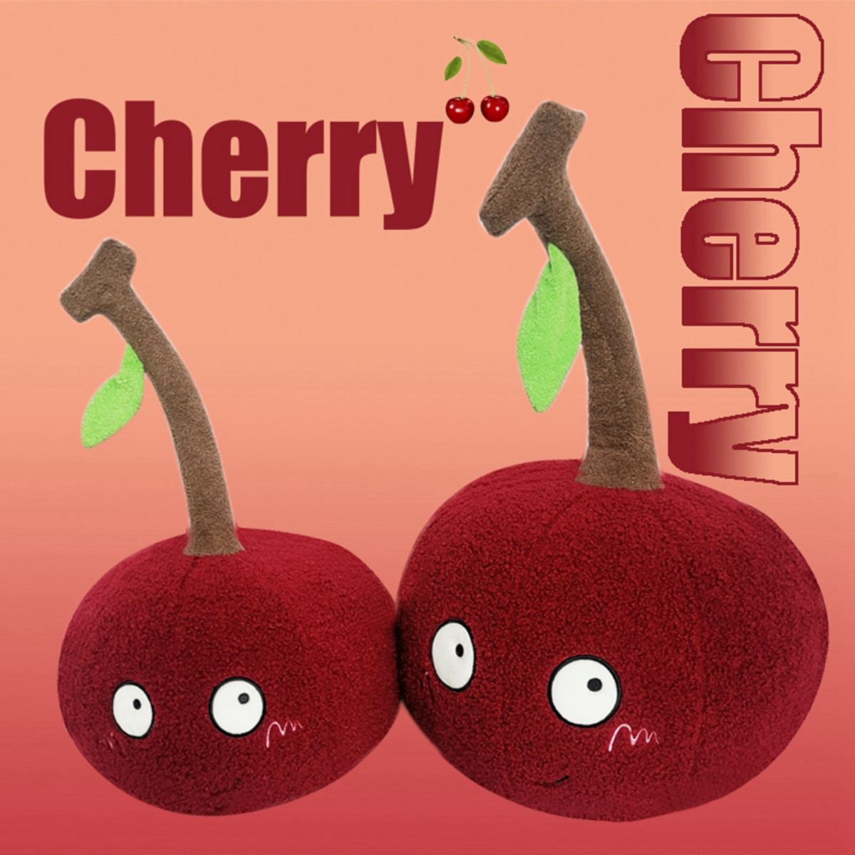 Fruit Pillow Cherry Orange Home Pillow Ornament