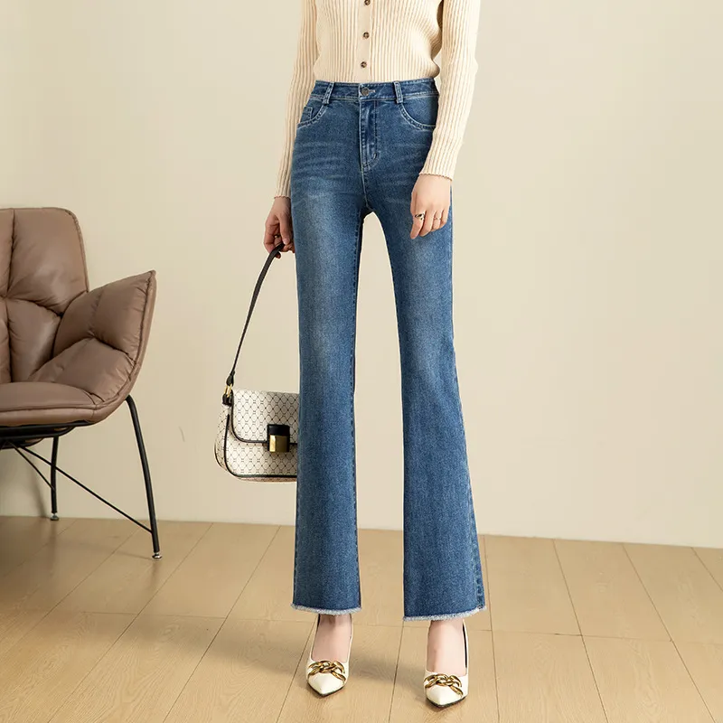 Women's Micro Flared Jeans Women's Stretch - Navy