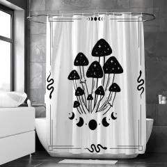 Magic Mushroom Moon Phase Waterproof And Mildew Proof Shower Cloth Bathroom Hanging Curtain - Gtmg35 - View 1