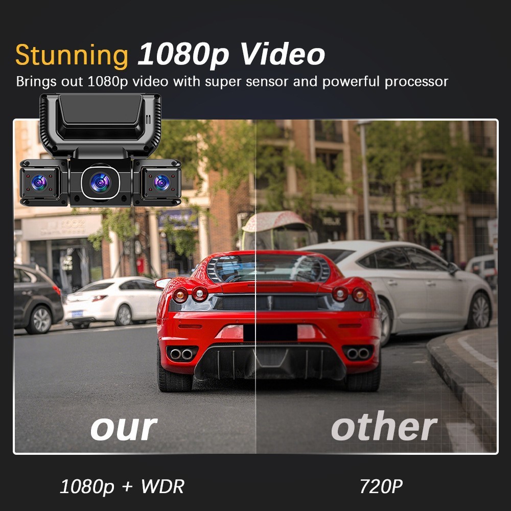 5G WiFi Dash Cam 4 Channel 360 Front Rear Inside DashCam, FHD 1080P Car Camera — image 6