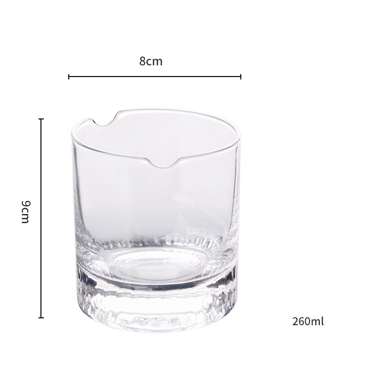 Title 4, Artificial Groove Carved Crystal Glass Cigar Cup