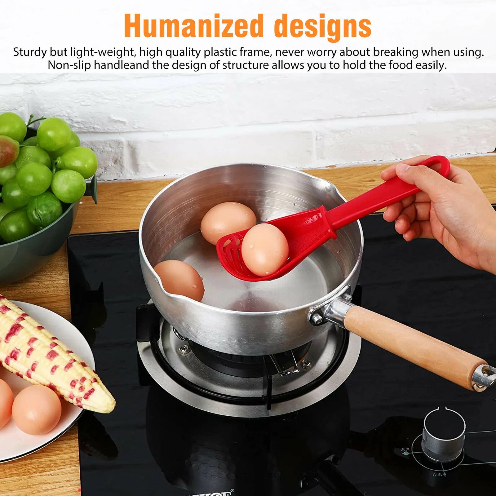 2PCS Kitchen Cooking Spoon Tool Multifunction Scoop Soup Skimmer Heat Resistant Kitchen Cooking Spoon – image 6