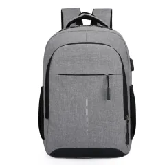 Men's Large Capacity Simple Fashion Travel Backpack - Grey - View 1