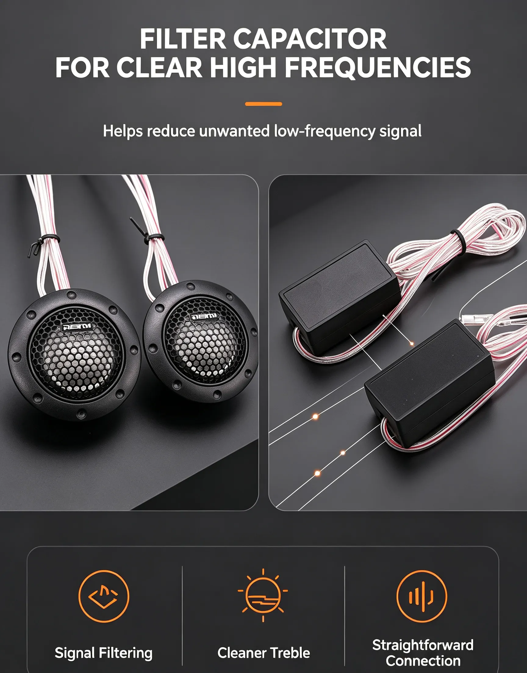 1.5 Inch Car Tweeter Speaker Dome Audio