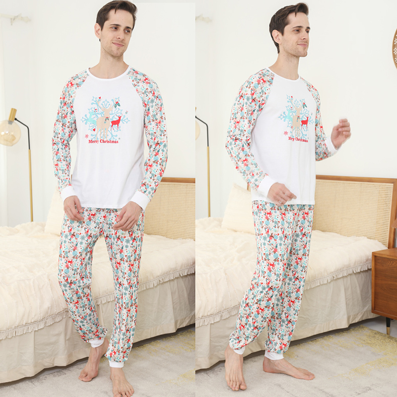 New Printed Family European And American Pajamas