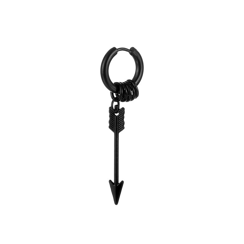 Stainless Steel Coil Earrings Arrow Retro
