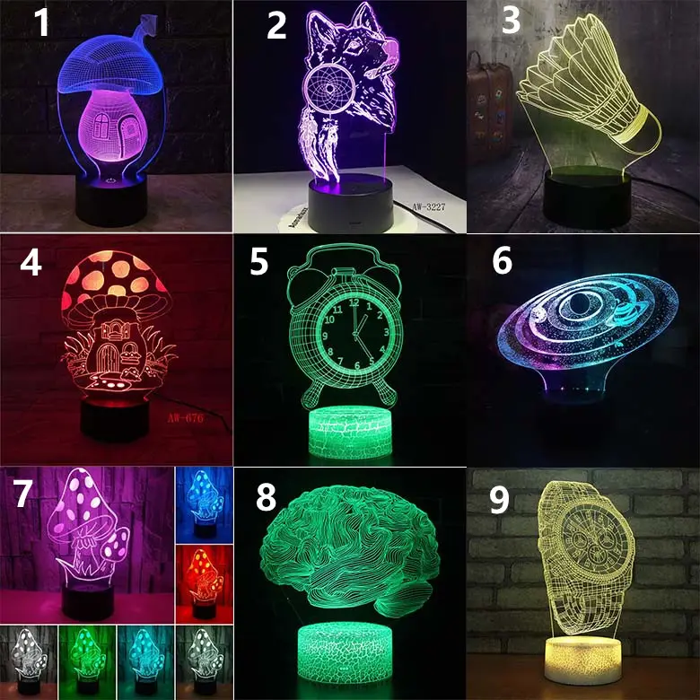 New 3D Colorful Touch Remote Control LED