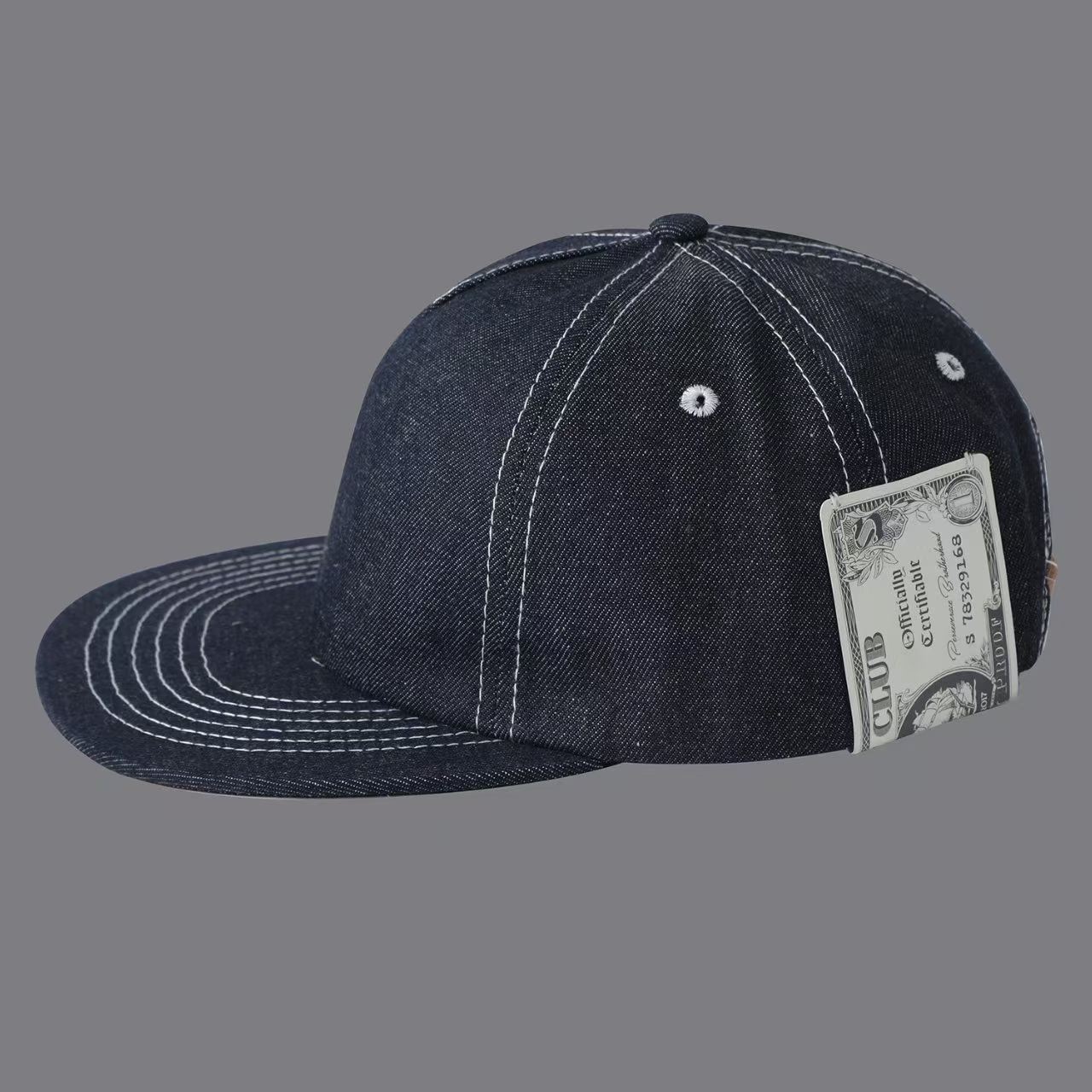 Woven Stitching Label Belt Adjustable Flat Brim Cowboy Baseball Cap Multi-color Options Suitable For Vintage Photography, Outings, Daily Commuting