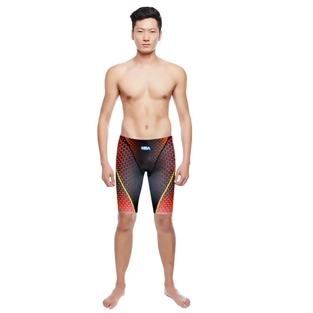 Swimming Trunks Men's Boxer Print Five-point Mid-leg