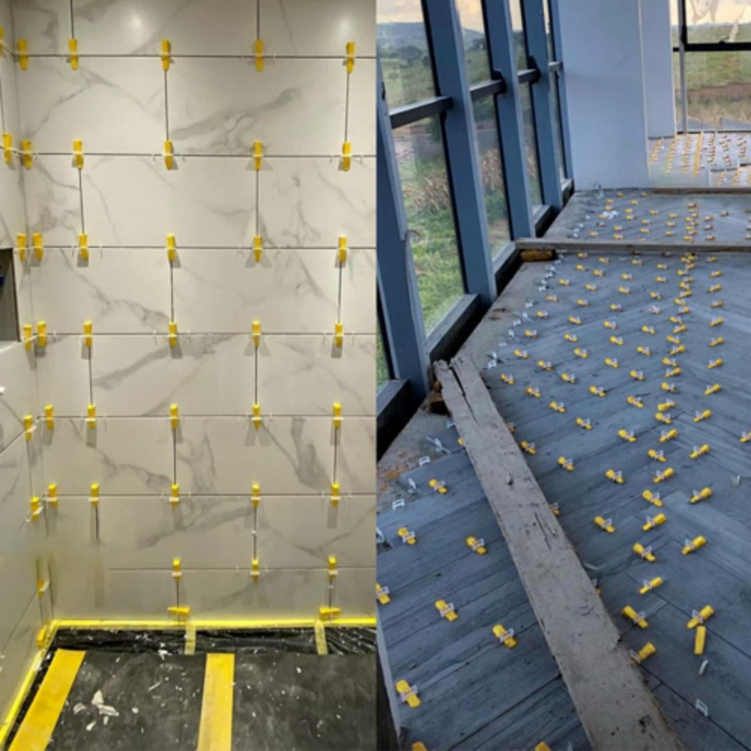 500PCS Tile Leveling System Clips Levelling Spacer Tiling Tool Floor Wall  500pcs Clips 1.5mm