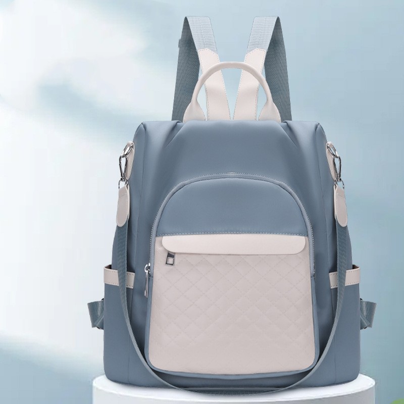 New Single Shoulder Colored Diamond Checker Women's Backpack PU Casual
