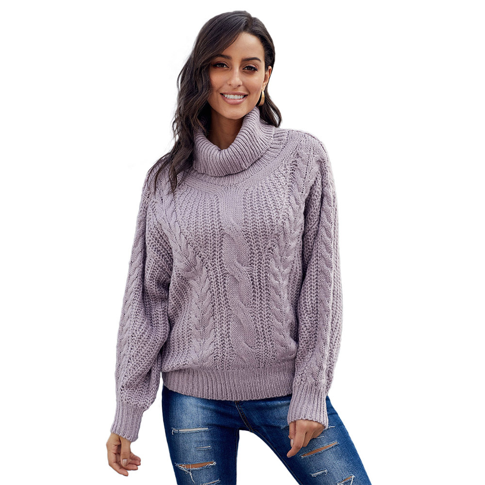 Women's Solid Color European And American Loose Plus Size Warm Sweater - Image 2