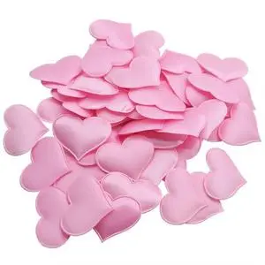 Romantic Satin Hearts Valentines Wedding Day Decorations Pink - Shop at LoveMi