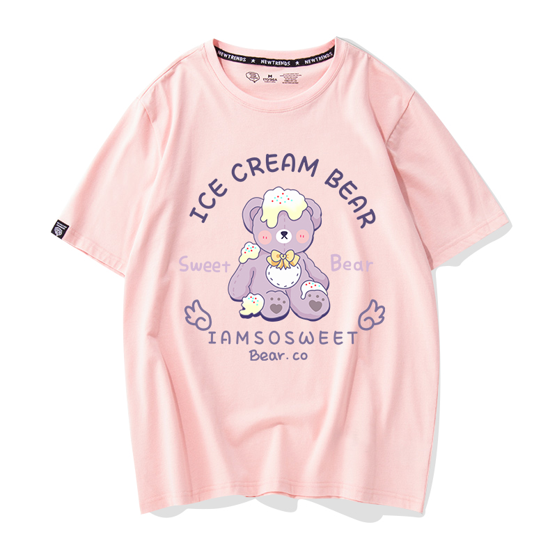 Title 2, Orso T-shirt A Maniche Corte Donna Allentata E ...