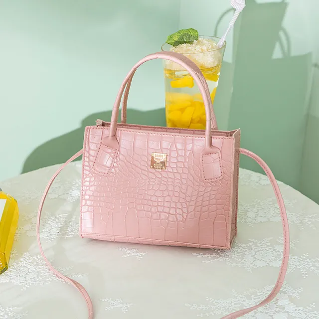 Fashion Small Square Bag Single Shoulder Diagonal Portable Lady Bag Pink - Shop at LoveMi