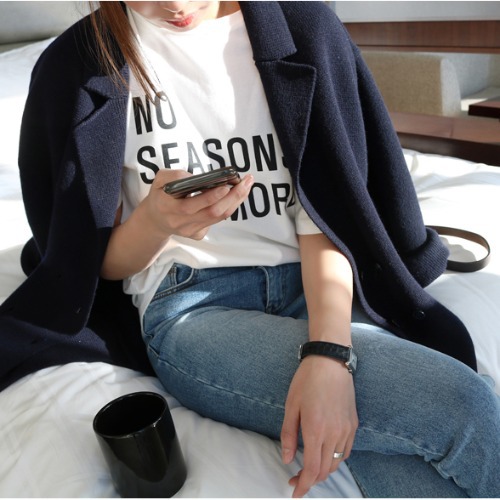 Title 2, Solid color sweater cardigan jacket