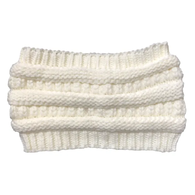 Ladies Ponytail Knitted Yarn Twist Headband White - Shop at LoveMi