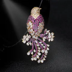 Crystal Corsage Personality And All-match Temperament Scarf Buckle Accessories - Gold - View 1