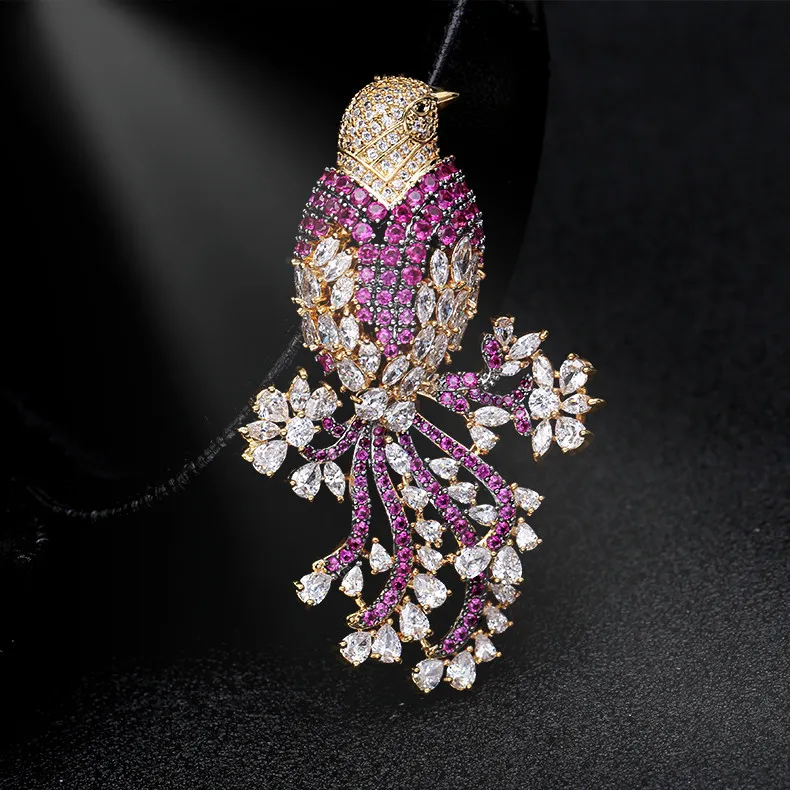 Crystal Corsage Personality And All-match Temperament Scarf Buckle Accessories - Gold