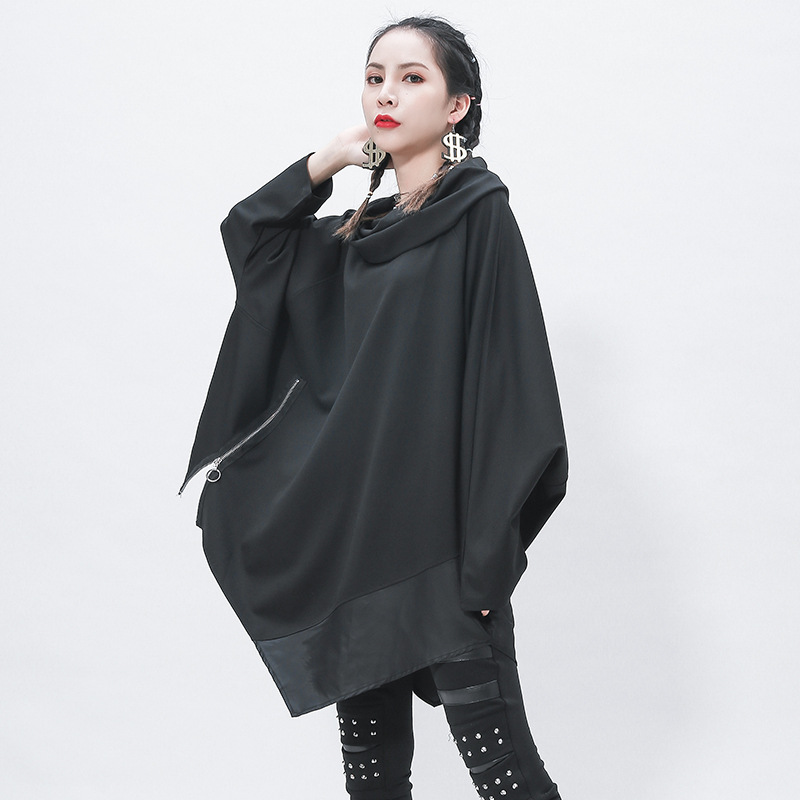Mid-length Personality Stitching Sweater Casual All-match Women's Clothing