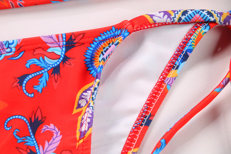 Women's Fashion Webbing Patchwork Split Swimsuit