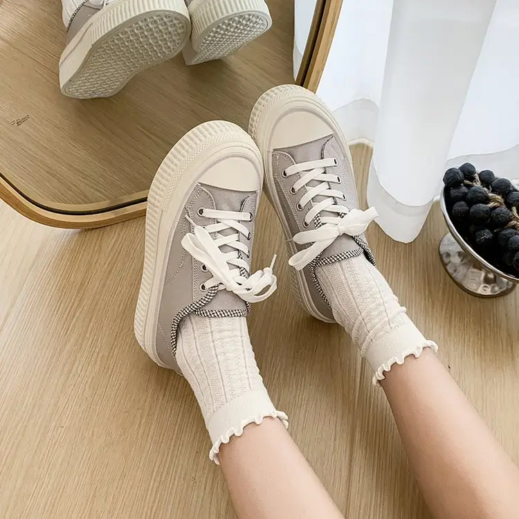 2026 Autumn New Women's Korean Vintage Canvas