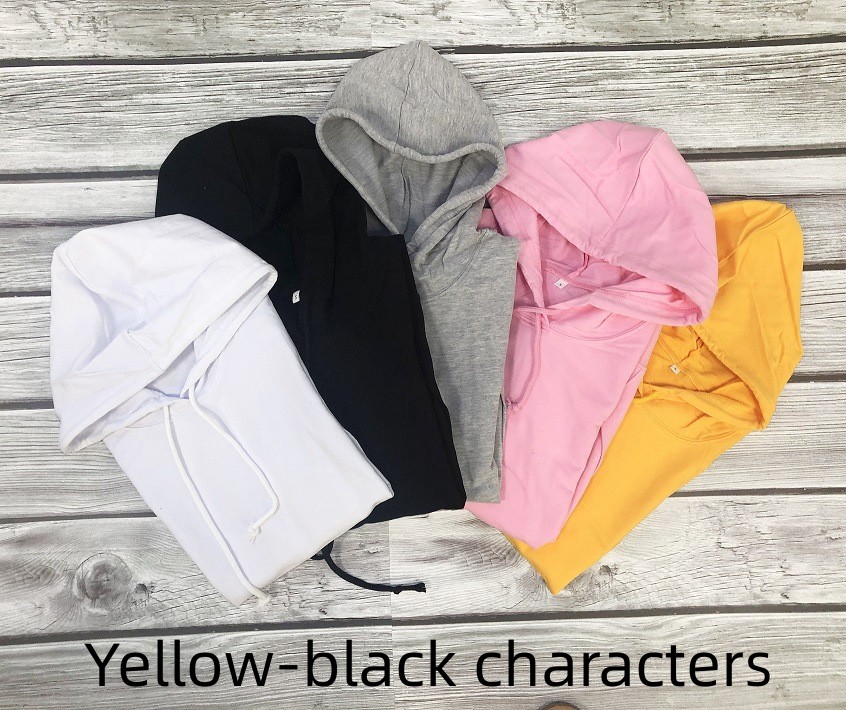 Yellow black characters