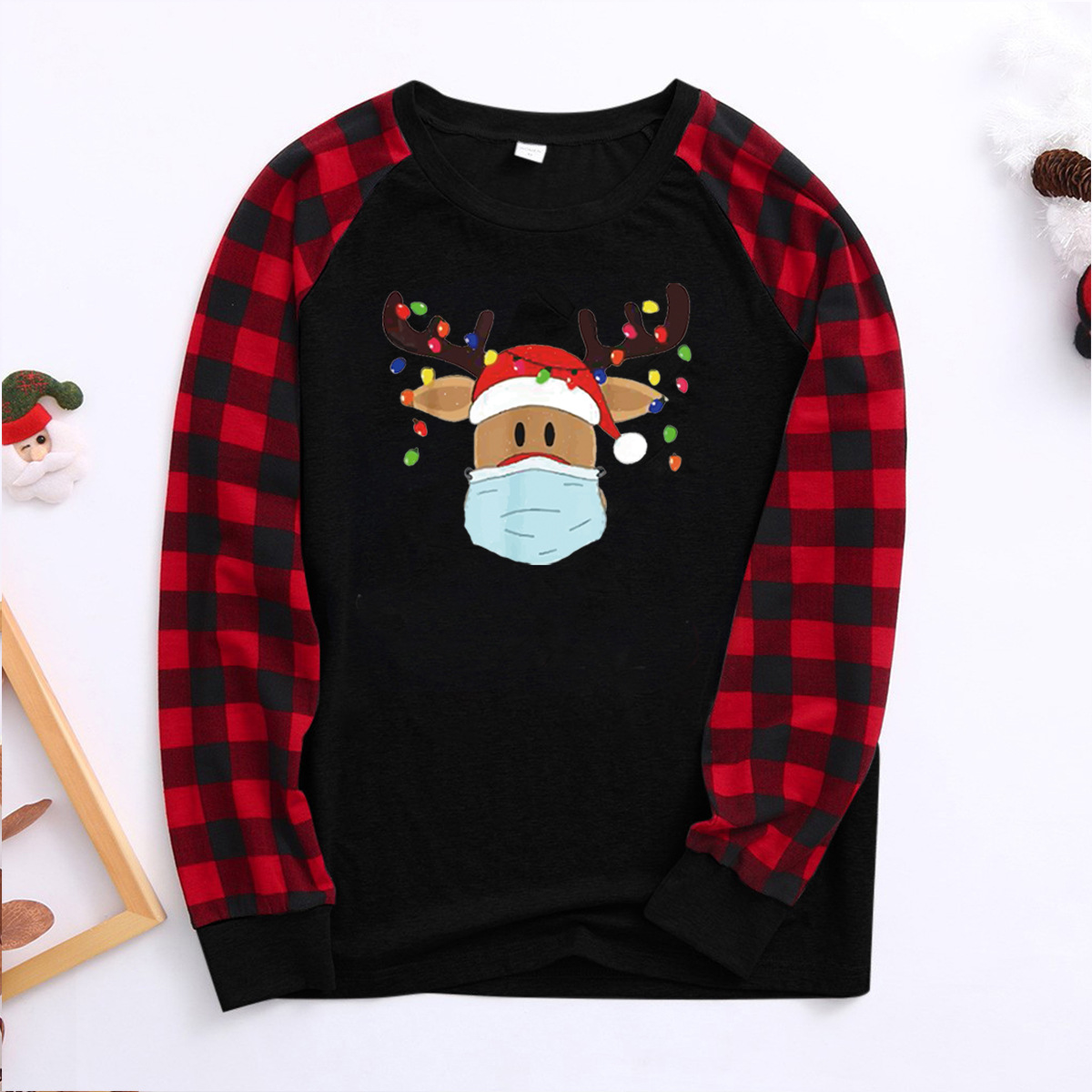 Printed Christmas Housewear Long Sleeved Pajama Suit — foto 3