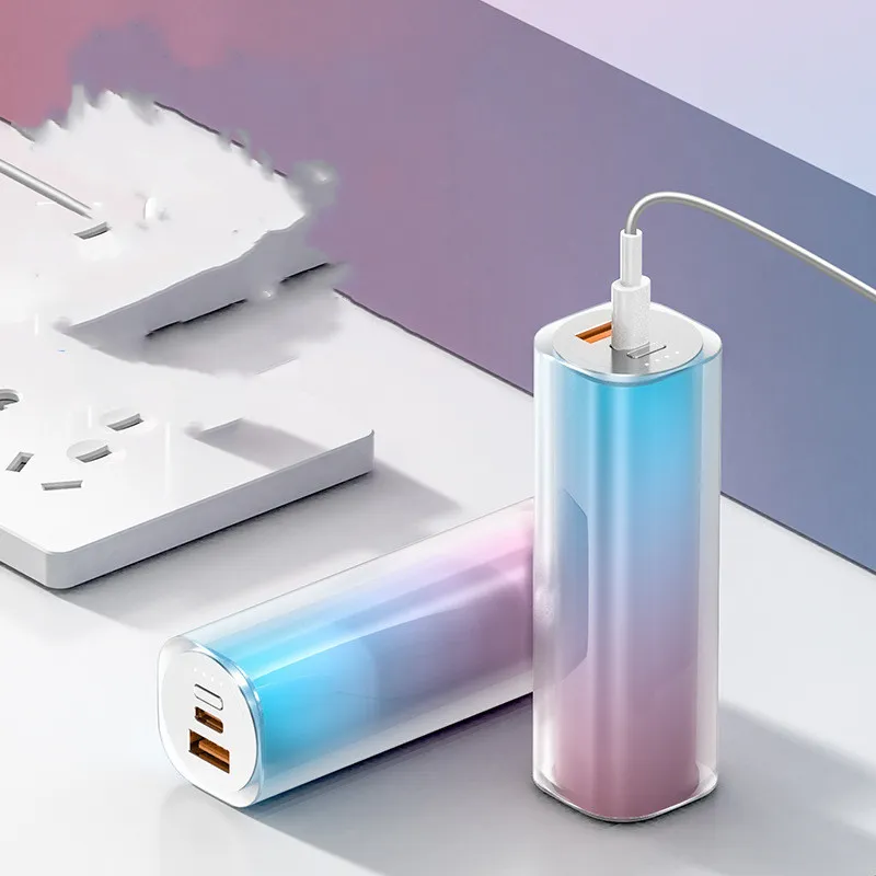 Mini Lipstick Portable Gradient Color Power Bank