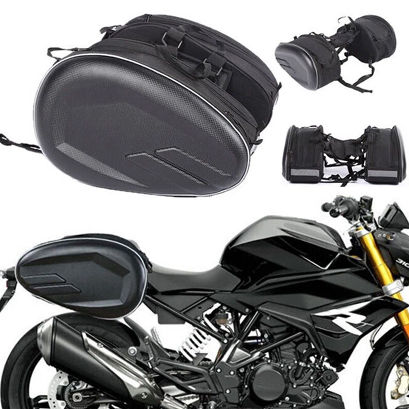 Pair Motorcycle Pannier Side Saddle Bags Luggage Rain Cover 36-58L Waterproof — image 4