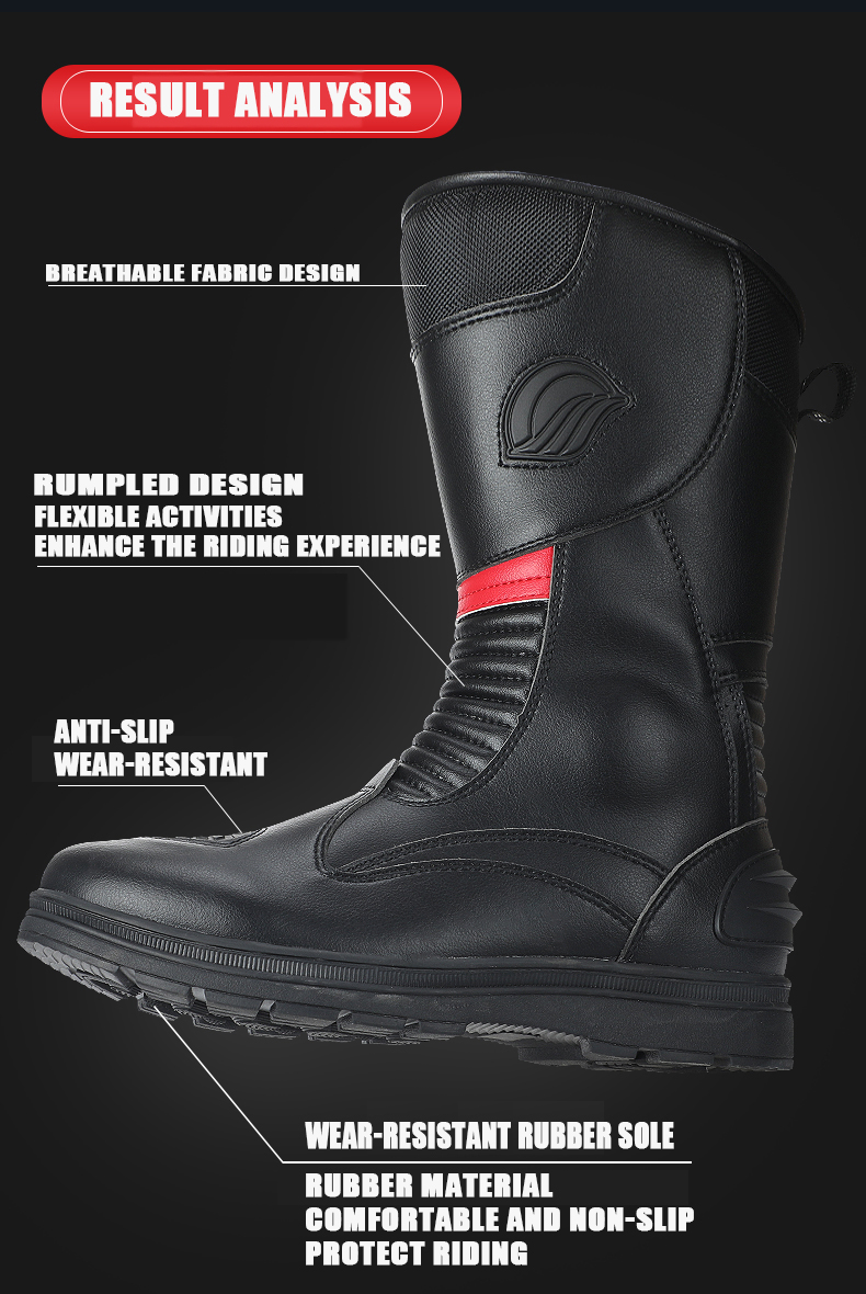 Motorcycle Brigade Equipment Wear-resistant Non-slip Waterproof Road Warm Cycling Shoes