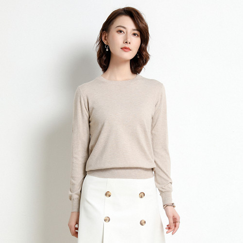 Title 6, Loose And Versatile Round Neck Wool Base Sweater