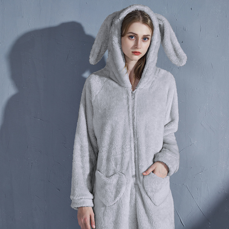 Title 2, Lovely rabbit ears autumn and winter pajamas