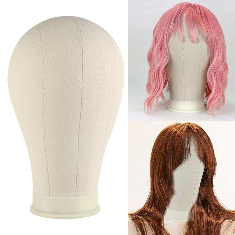 22'' Canvas Block Mannequin Head For Wig Making Display