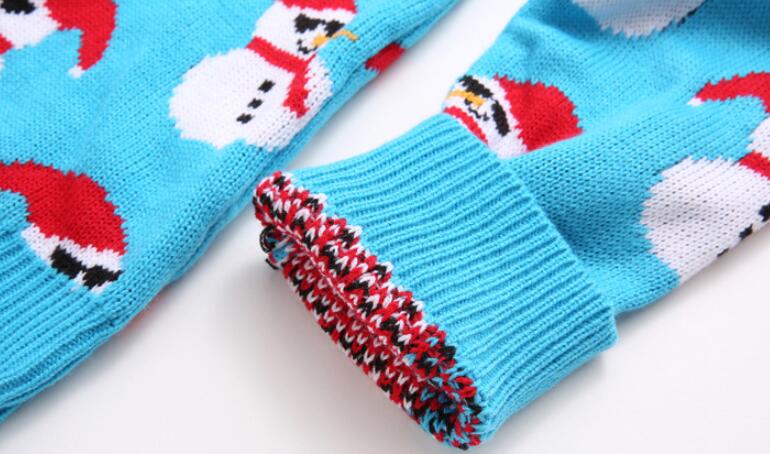 Women's Long Sleeve Cute Snowman Christmas Sweater