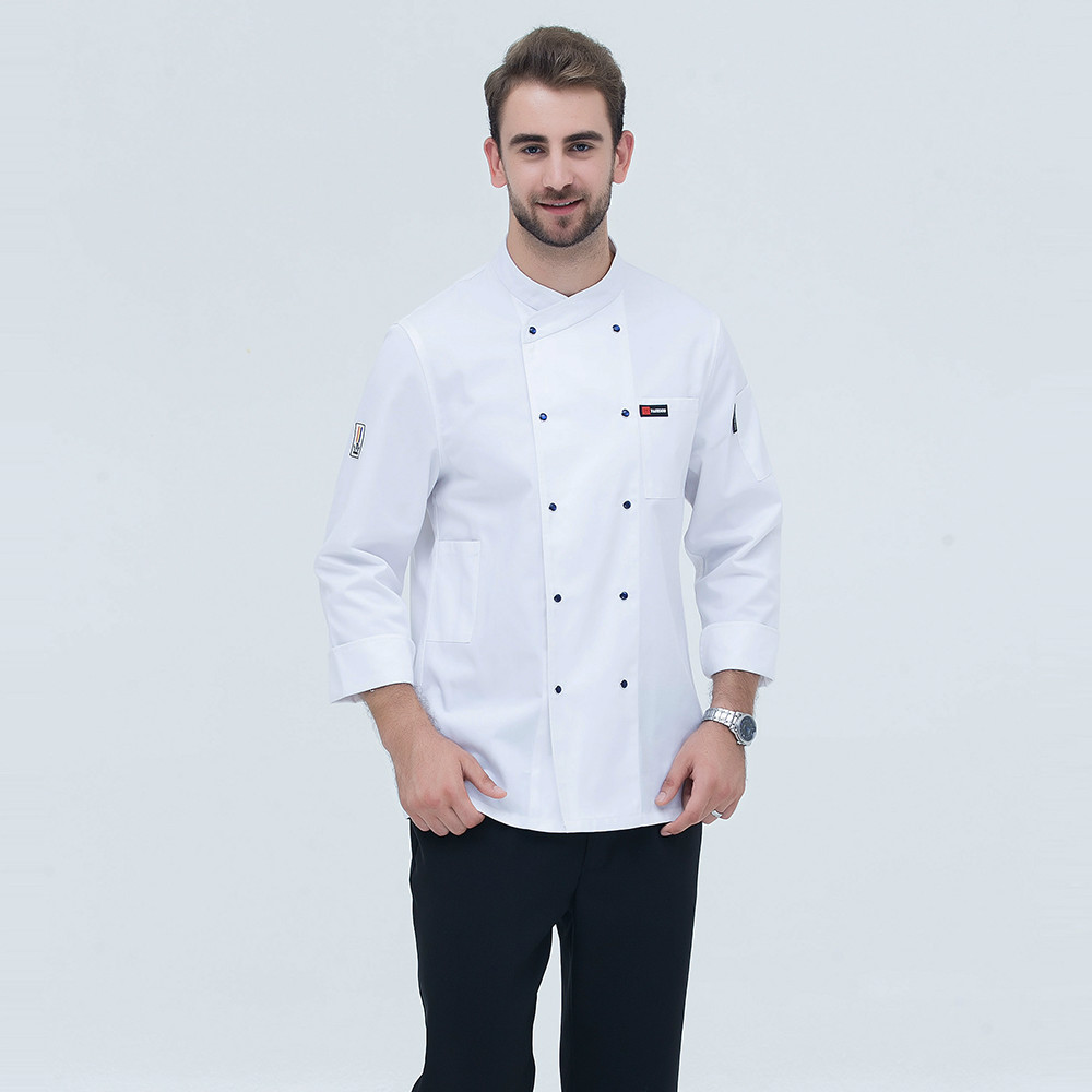 Title 1, Roupa de chef de hotel masculina manga longa, n...