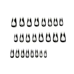 Wearable Manicure Black Line Rhinestone Nail Patch - 1 Style - View 1
